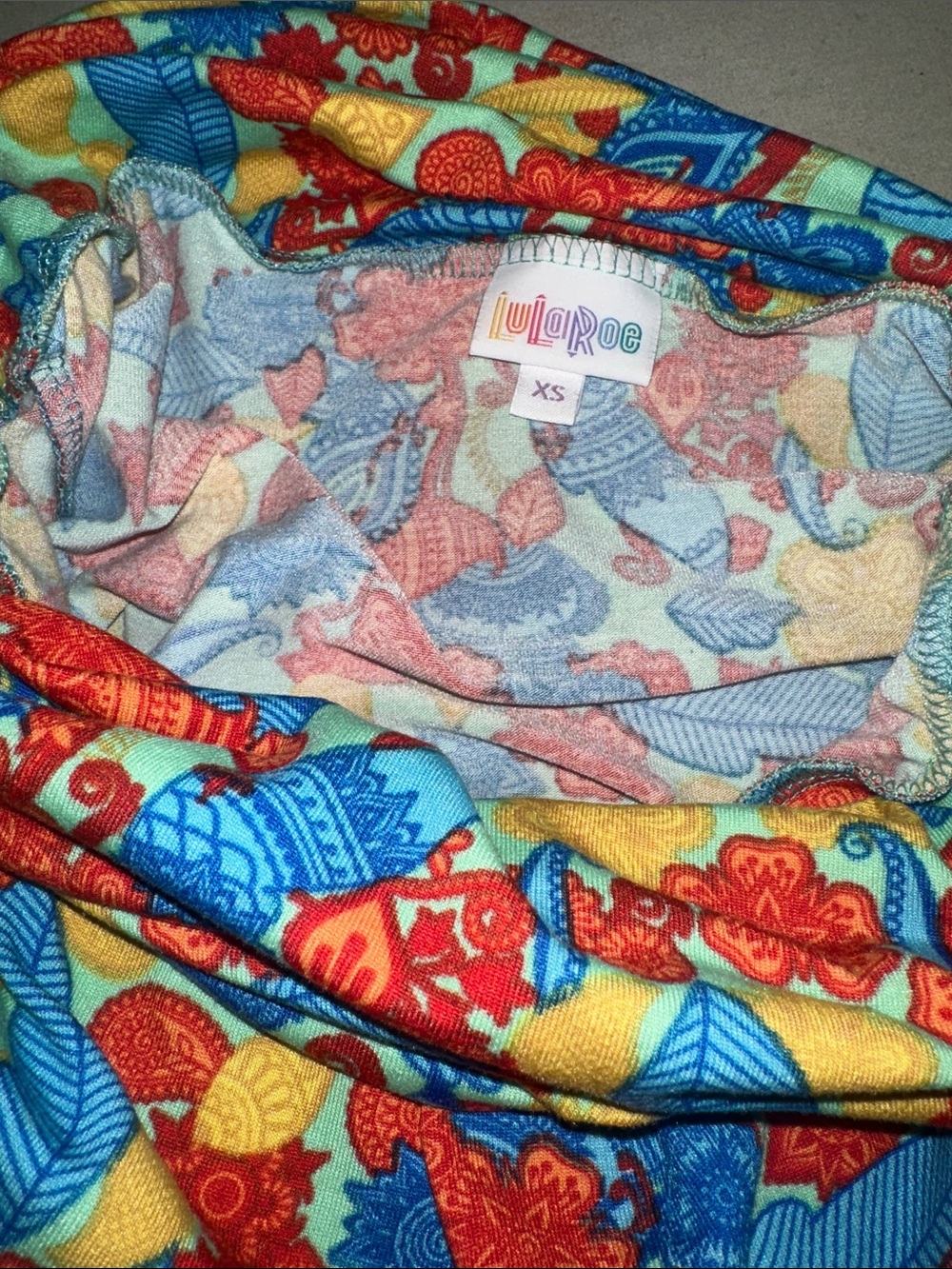LuLaRoe Bright Red, Blue and Yellow Floral Maxi Skirt - Picture 2 of 3